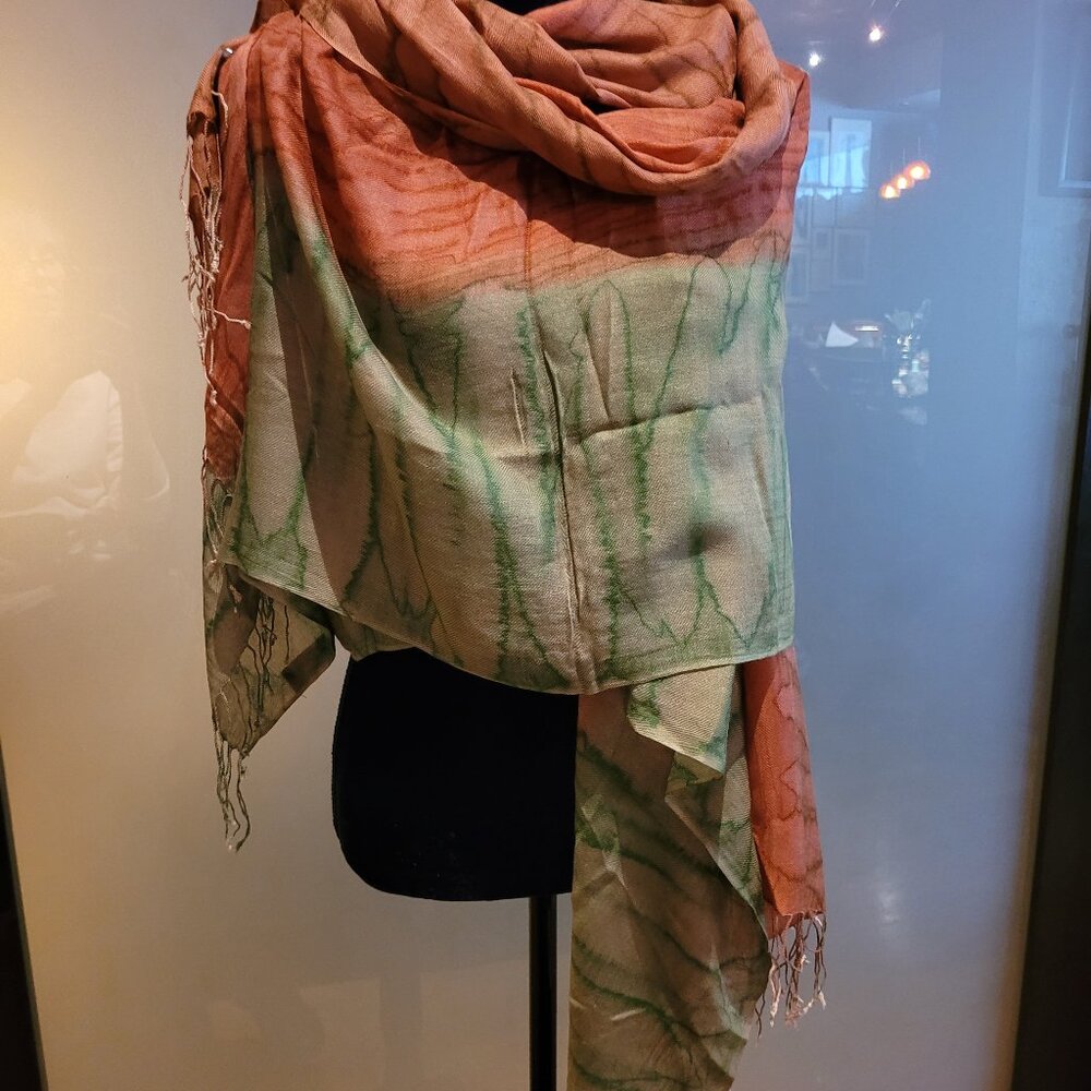 Hand Painted Modal Silk Scarf (VS1022A1)